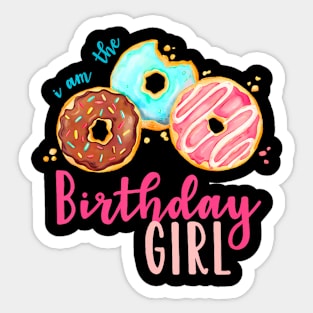 The Birthday Girl Donut Birthday Party Theme Family Sticker